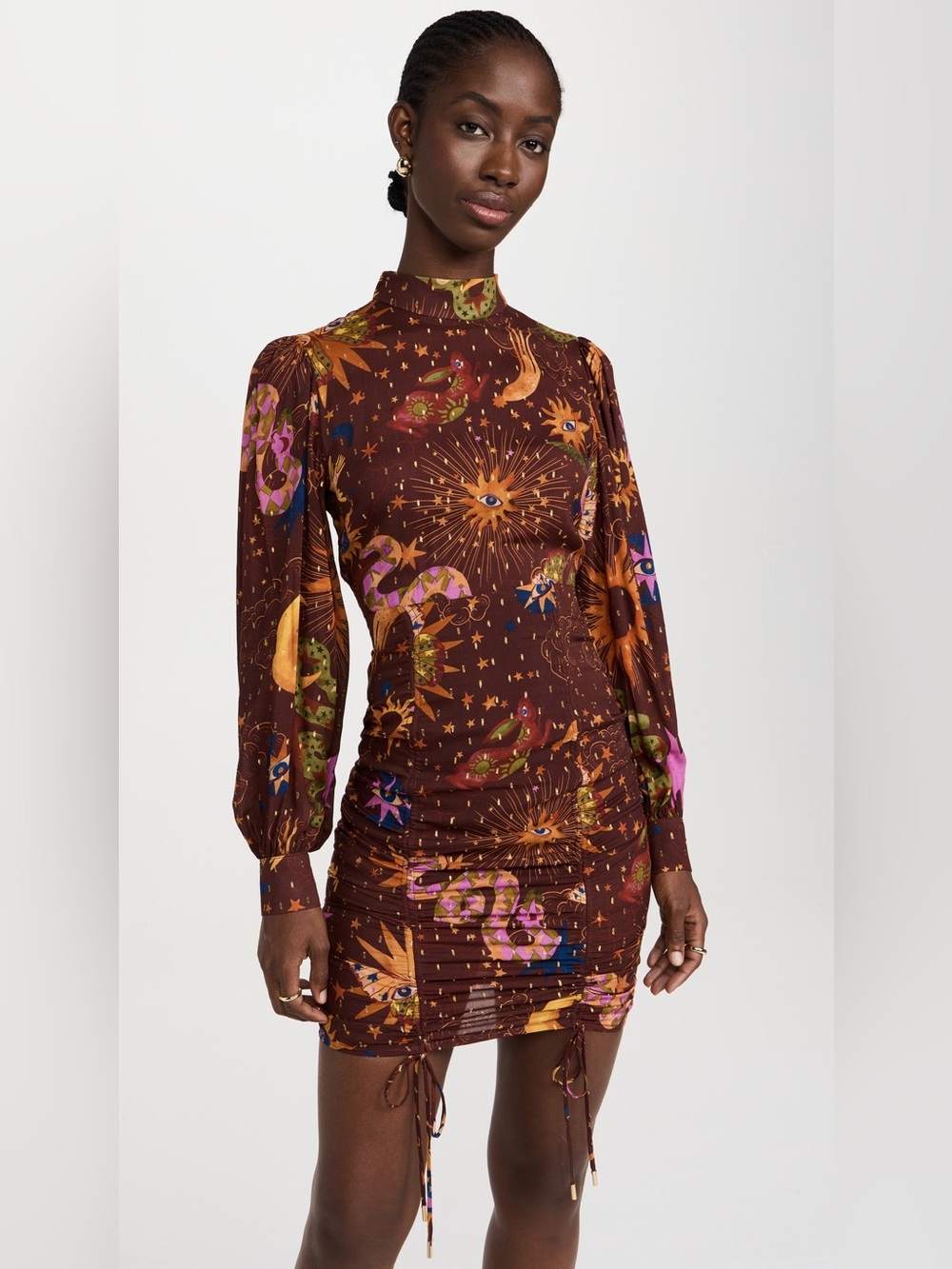 Dress to fantastic print mini dress size XS